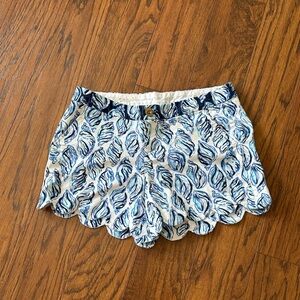 Lilly Pulitzer High Waist Blue and White Shorts